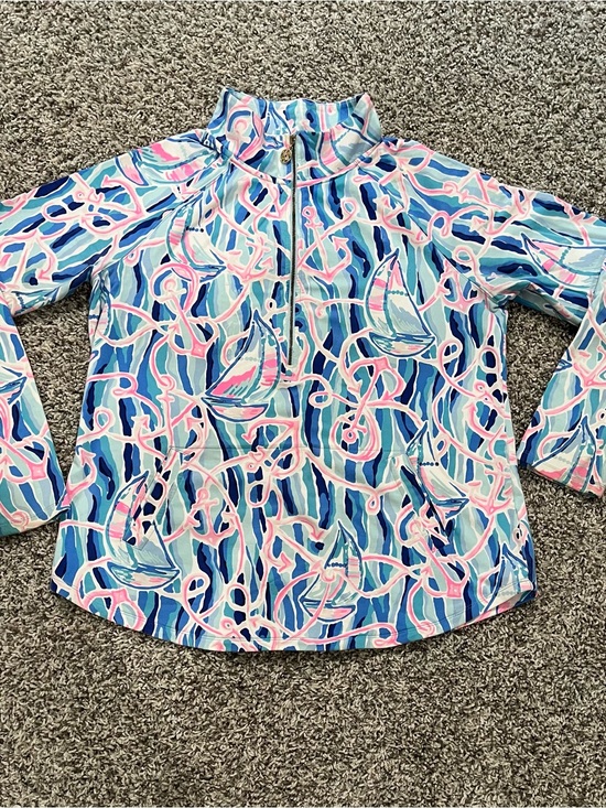 Lilly Pulitzer Jackets & Blazers - Lilly Pulitzer “Reel Nauti” Sailboat Print Skipper Popover